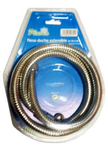 PLUVIA FLEXO DUCHA INOX ULTRA FLEXIBLE DOBLE CLIC 1,50m BLISTER