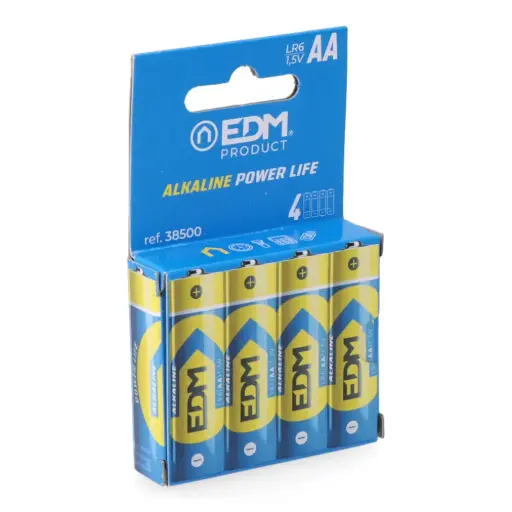 PILA ALKALINA LONG LIFE AA - LR06 1,5V (BLISTER 4 uds) Ø14,5 x 50,5 mm