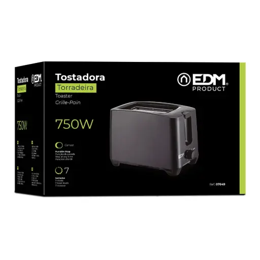 TOSTADORA DOBLE RANURA BLACK DESIGN 750 W